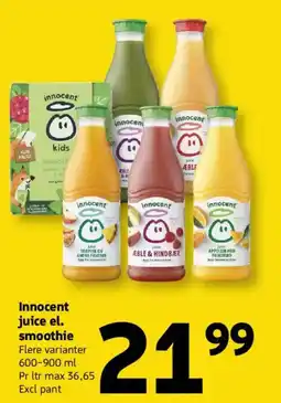 Løvbjerg Innocent juice el. smoothie tilbud