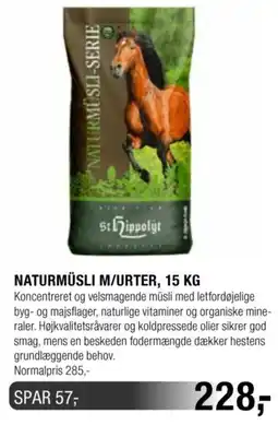 Land & Fritid St Hippolyt Naturmüsli M/Urter tilbud