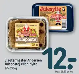 REMA 1000 Slagtermester Andersen Julepostej eller -sylte tilbud