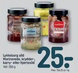REMA 1000 Lykkeberg sild marinerede krydder- karry- eller hjertesild tilbud