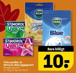 Løvbjerg Vicks pastiller el. Stimorol vibes tyggegummi tilbud
