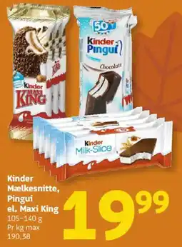 Løvbjerg Kinder Mælkesnitte Pingui el. Maxi King tilbud