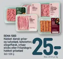 REMA 1000 Rema 1000 hakket grise- og kalvekød tilbud