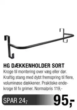 Land & Fritid HG Dækkenholder Sort tilbud