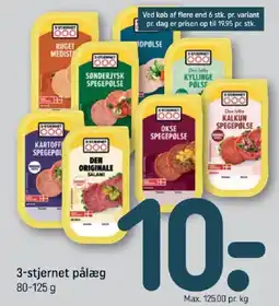 REMA 1000 3-stjernet pålæg tilbud