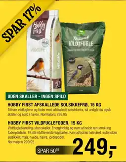 Land & Fritid Hobby First afskallede solsikkefrø tilbud