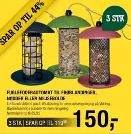 Land & Fritid Fuglefoderautomat til frøblandinger, nødder eller mejsbolde tilbud