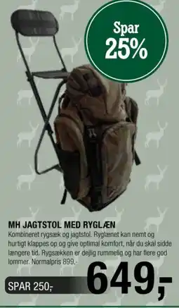Land & Fritid MH Jagtstol med Ryglæn tilbud