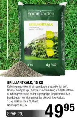 Land & Fritid PrimeGarden Brilliantkalk tilbud