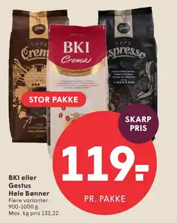 SPAR BKI Hele Bønner tilbud