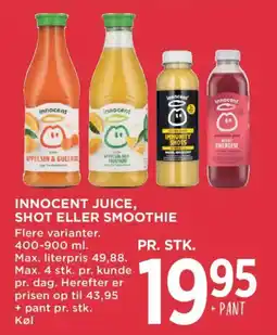MENY Innocent juice, shot eller smoothie tilbud