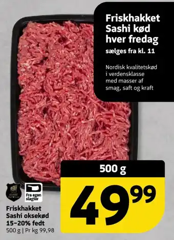 Sashi friskhakket oksekød