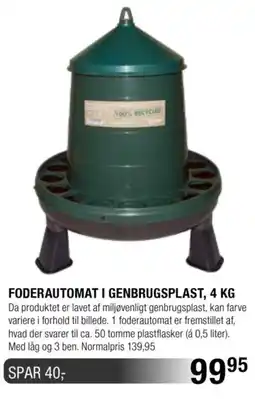 Land & Fritid Foderautomat i genbrugsplast tilbud