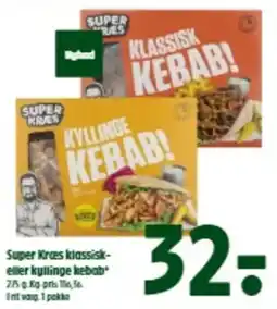 Coop 365 Super Kræs klassisk- eller kyllinge kebab tilbud