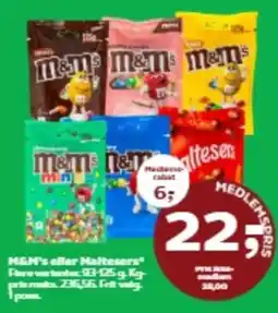 Coop 365 M&M's eller Maltesers tilbud