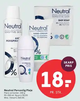 SPAR Neutral Personlig Pleje tilbud