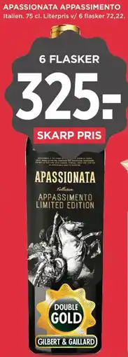 MENY Apassionata appassimento tilbud