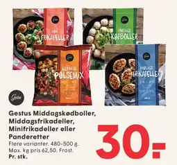 SPAR Gestus Middagskødboller Middagsfrikadeller Minifrikadeller Panderetter tilbud