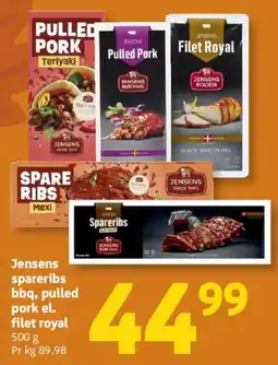 Løvbjerg Jensens spareribs bbq, pulled pork el. filet royal tilbud