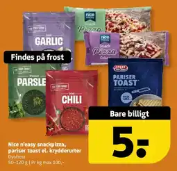 Løvbjerg Nice n'easy snackpizza, pariser toast el. krydderurter tilbud
