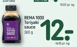 REMA 1000 Rema 1000 teriyaki sauce tilbud