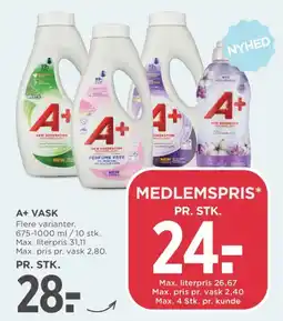 MENY A+ Vask tilbud