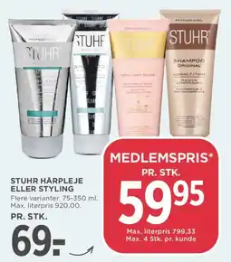 MENY Stuhr hårpleje eller styling tilbud