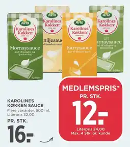 MENY Karolines Køkken sauce tilbud