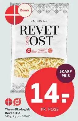 SPAR Them Økologisk Revet Ost tilbud