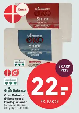 SPAR Grøn Balance Økologisk Smør tilbud