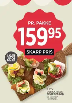 MENY Delikatesse-smørrebrød tilbud