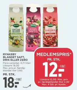 MENY Rynkeby blandet saft tilbud