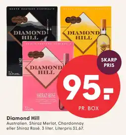 SPAR Diamond Hill Shiraz Merlot, Chardonnay eller Shiraz Rosé tilbud