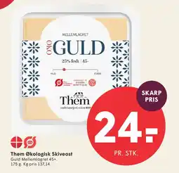 SPAR Them Økologisk Skiveost tilbud