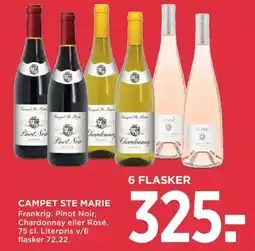 MENY Campet Ste Marie Frankrig. Pinot Noir, Chardonnay eller Rosé. tilbud