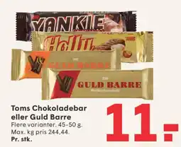 SPAR Toms Chokoladebar eller Guld Barre tilbud