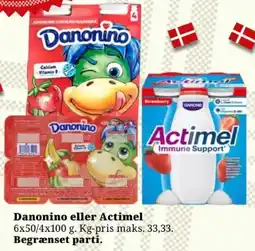Dagli'Brugsen Danonino eller Actimel tilbud