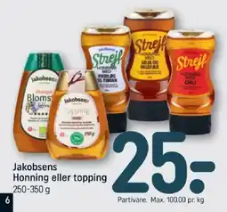 REMA 1000 Jakobsens Honning eller topping tilbud