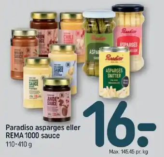 Paradiso asparges eller REMA 1000 sauce