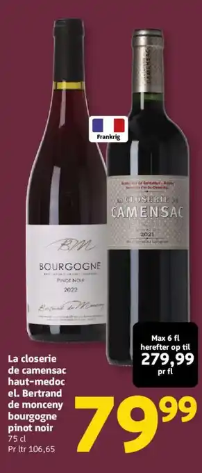 La closerie de camensac haut-medoc el. Bertrand de monceny bourgogne pinot noir