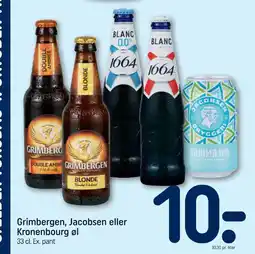 REMA 1000 Grimbergen, Jacobsen eller Kronenbourg øl tilbud