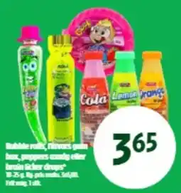 Coop 365 365 bubble rolls flavors gum box peppers candy eller brain licker drops tilbud