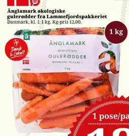 Dagli'Brugsen Änglamark økologiske gulerødder fra Lammefjordspakkeriet tilbud