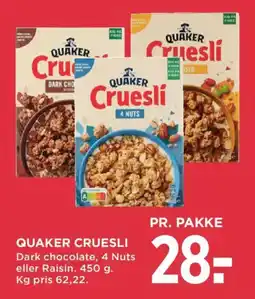 MENY Quaker cruesli tilbud