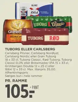 MENY Tuborg eller Carlsberg tilbud