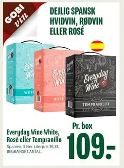 Min Købmand Everyday Wine White, Rosé eller Tempranillo tilbud