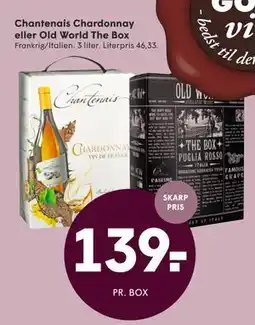 SPAR Chantenais Chardonnay eller Old World The Box tilbud