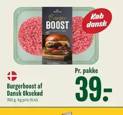 Min Købmand Burgerboost af Dansk Oksekød tilbud