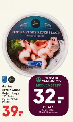 SPAR Gestus Ekstra Store Rejer i Lage tilbud