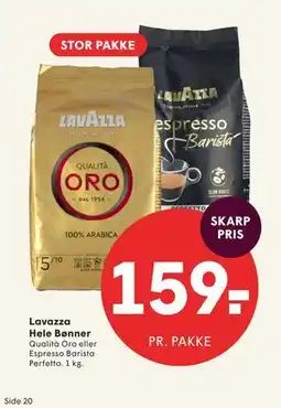 SPAR Lavazza Hele Bønner tilbud